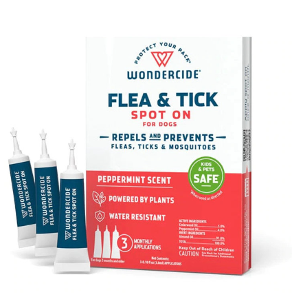 WONDERCIDE FLEA & TICK SPOT ON | SMALL DOG PEPPERMINT SCENT 3 PK