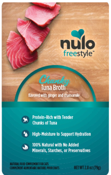 NULO FREESTYLE CAT FOOD POUCHES | CHUNKY TUNA BROTH 2.8 OZ SINGLE