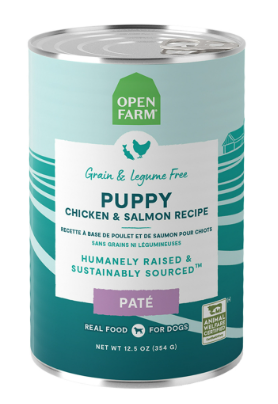 Open Farm Chicken & Salmon Recipe Pate Canned Puppy Food