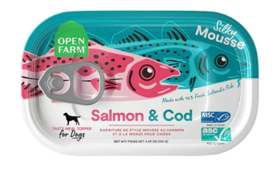 Open Farm Salmon & Cod Silky Mousse Canned Dog Food Topper