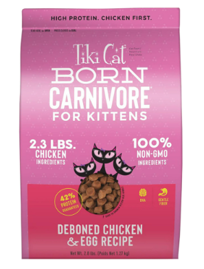 Tiki Cat Born Carnivore for Kittens w/ Deboned Chicken & Egg Recipe Dry Cat Food