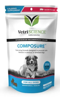 VetriSource Composure™ Calming Supplement for Dogs - Chew - Bacon Flavor 45 Count