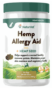NaturVet Hemp Allergy Aid Soft Chews for Dogs 60ct