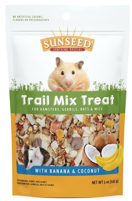 Sunseed Trail Mix Treat with Banana and Coconut for Hamster and Rats 5 oz