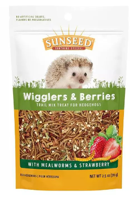 Sunseed Vita Prima Wigglers & Berries Trail Mix Hedgehog Treat - 2.5 oz