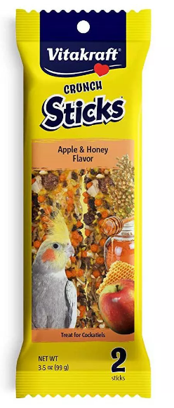 Vitakraft Crunch Sticks Apple and Honey Cockatiels Treats