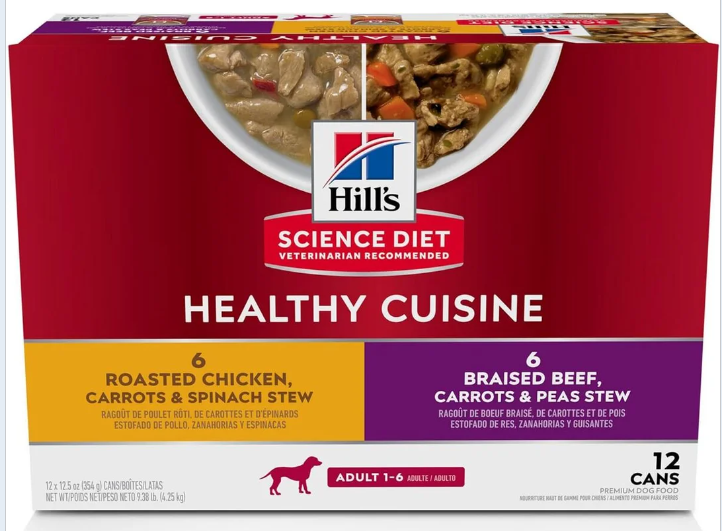 Hill's Science Diet Healthy Cuisine Variety Pack Adult Canned Dog Food - 12-Pack