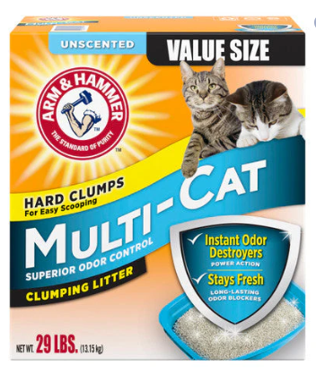 Arm & Hammer Multi-Cat Unscented Cat Litter 29 lb