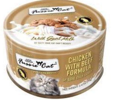 Fussie Cat Chicken w/ Beef in Goat Milk Gravy Cat Food 2.47oz