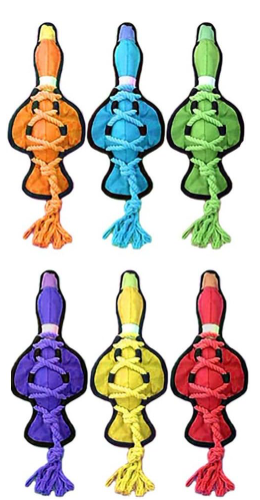 Multipet Cross-Ropes Duck Tough Dog Toy 11.5