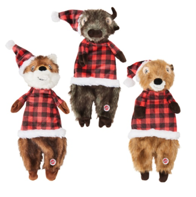 Ethical Holiday Furzz Plaid Asst. 13.5 - The Perfect Festive Plush Toy for Your Furry Friend