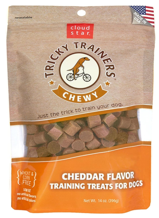 Cloud Star Tricky Trainers Chewy Dog Treats - Cheddar Flavor - 14 Oz.