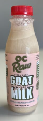 OC Raw Frozen Raw Goat Milk | Pink Goat Milk 16 oz