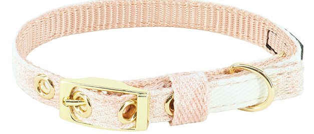 Li'l Pals Dog Collar MrblCnvsOvrly Pink Pt XSm 3/8x6-8