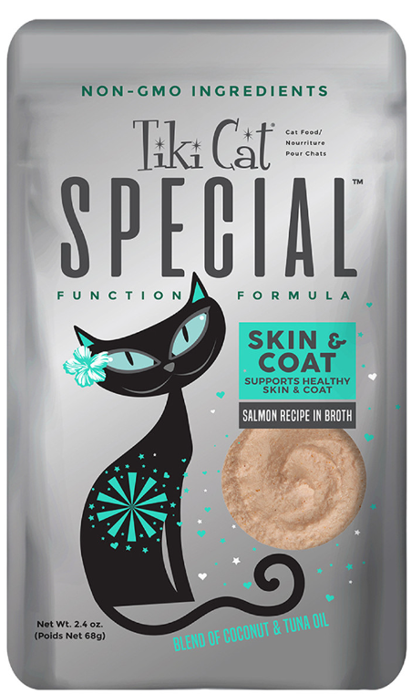 Tiki Cat Special Skin & Coat Salmon Recipe in Broth Wet Cat Food