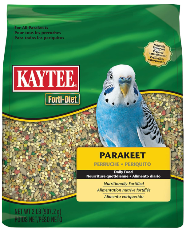 Kaytee Forti-Diet Pet Parakeet Bird Food, 2 lb