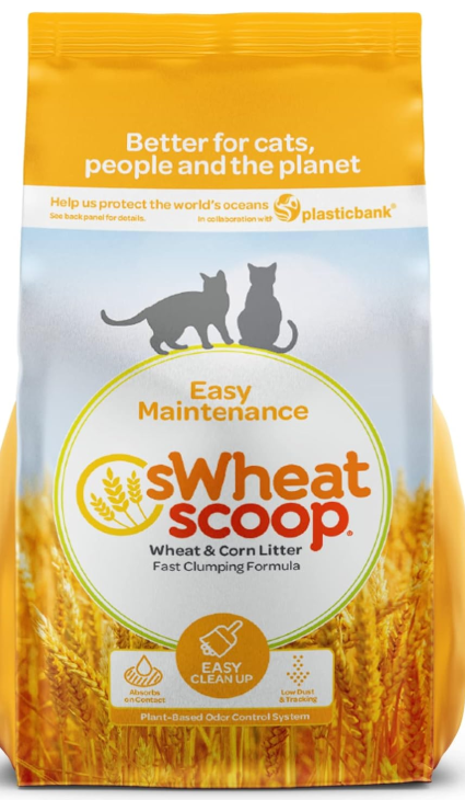 Wheat-Based Natural Cat Litter, Wheat and Corn, 12 Pound Bag