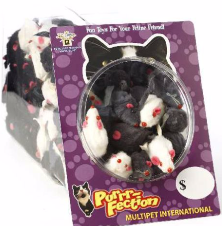 Multipet  FUR MICE ASSORTED COLORS