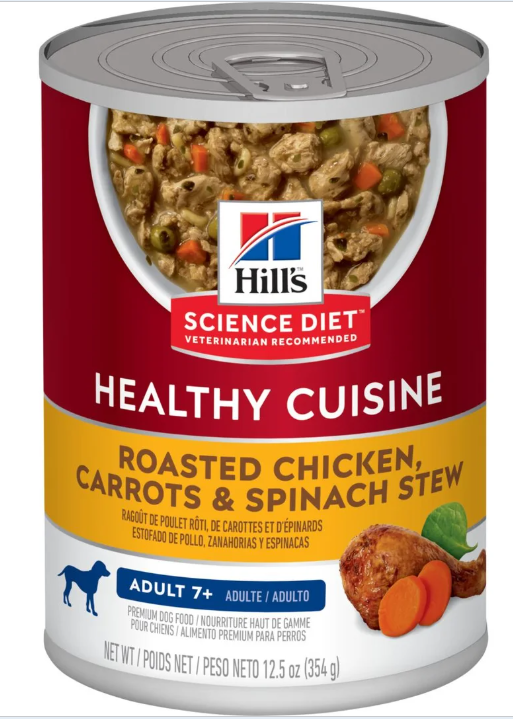 Adult Healthy Cuisine Roasted Chicken, Carrots & Spinach Stew Canned Dog Food - 12.5 oz