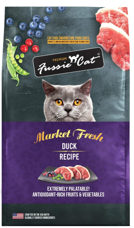 Fussie Cat Market Fresh Duck Recipe, Dry Cat Food, 3.5lb Bag