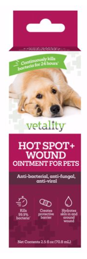 2.5 OZ. VETALITY HOT SPOT + WOUND OINTMENT FOR PETS