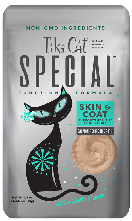 Tiki Cat Special Skin & Coat Salmon Recipe in Broth Wet Cat Food