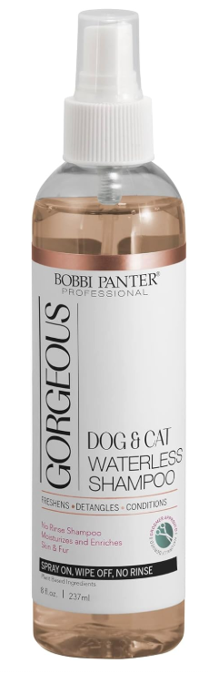 Bobbi Panter Gorgeous Dry Dog & Cat No-Rinse Shampoo Spray, 8oz, Pink