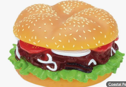 Rascals Jumbo Hamburger Dog Toy