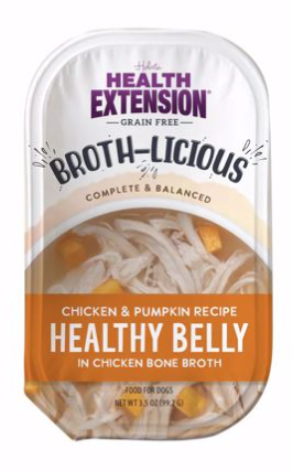 Health Extension 3.5 OZ. BROTH-LICIOUS HEALTHY BELLY RECIPE - CHICKEN/PUMPKIN