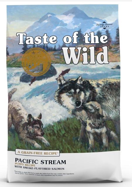 Taste of the Wild Pacific Stream Grain-Free Dry Puppy Food with Smoke-Flavored Salmon 14lb