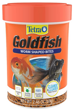 Load image into Gallery viewer, Tetra Goldfish Worm Shaped Bites Fish Food, 2.46 Oz., Complete Food for All Goldfish
