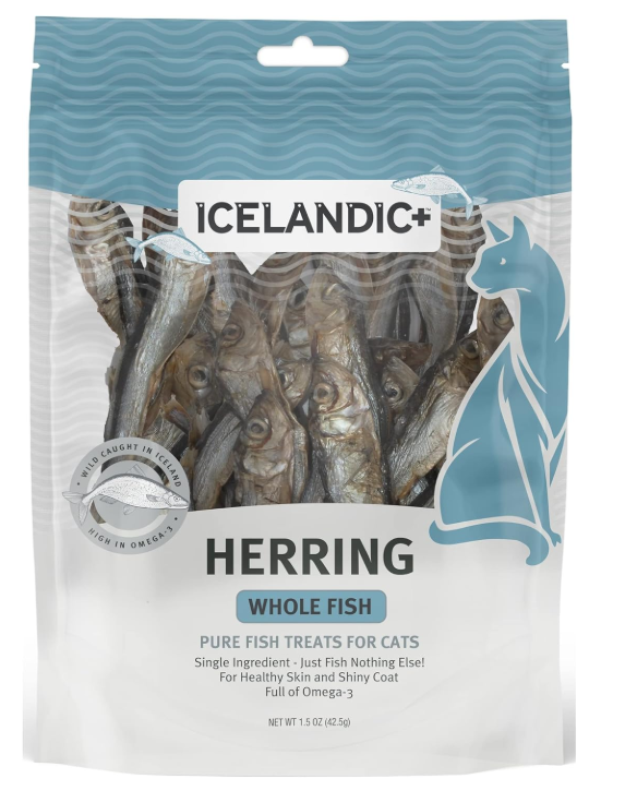 Icelandic+ Herring Whole Fish Cat Treat 1.5-oz Bag