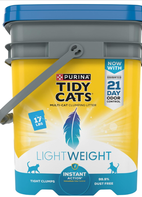 Purina Tidy Cats Light Weight, Low Dust, Clumping Cat Litter, LightWeight Instant Action Cat Litter - 17 Pound