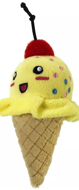 Petsport Tiny Tots Foodies Ice Cream Plush Toy Assorted Colors