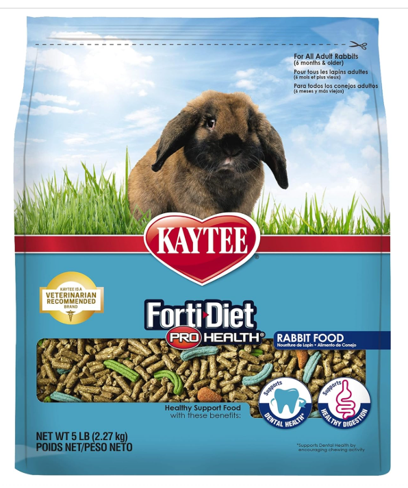 Kaytee Forti-Diet Pro Health Adult Rabbit Food, 5-Lb Bag