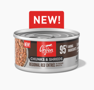 ORIJEN Chunks & Shreds, Regional Red Entrée