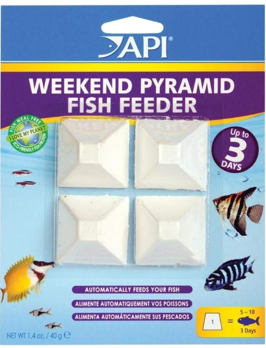 API Weekend Pyramid Fish Feeders, 8 Count Total, Feeds 5 to 10 Fish Up to 3 Days Each