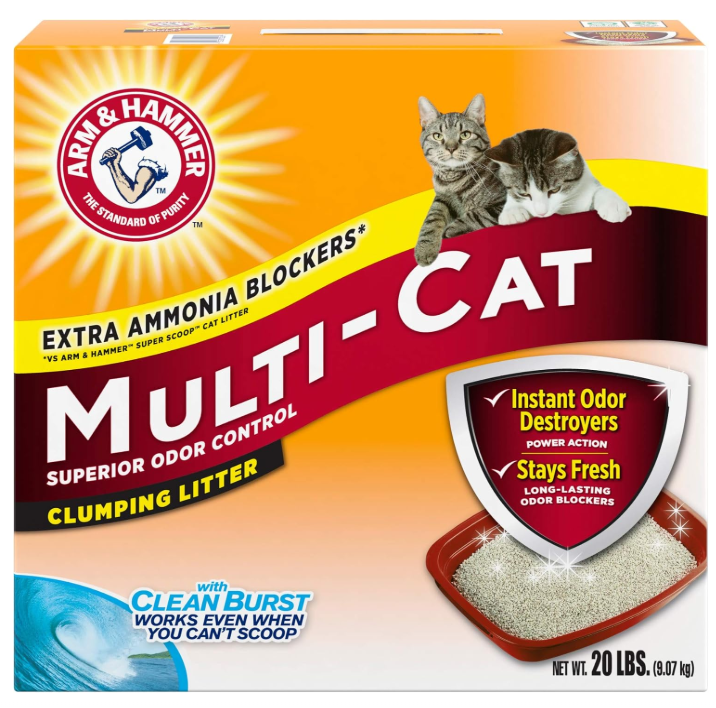 Arm & Hammer MultiCat Clumping Litter, Scented 20lb Box