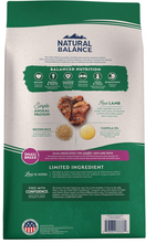 Load image into Gallery viewer, Natural Balance Limited Ingredient Small-Breed Adult Dry Dog Food with Healthy Grains, Lamb &amp; Brown Rice Recipe, 4 Pound

