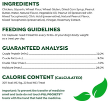 Load image into Gallery viewer, GREENIES PILL POCKETS for Dogs Capsule Size Natural Soft Dog Treats with Real Peanut Butter, 15.8 oz. Pack (60 Treats)
