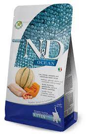 Farmina N&D Cod,Shrimp,Pumpkin, and Cantaloupe Melon Kitten Dry Cat Food