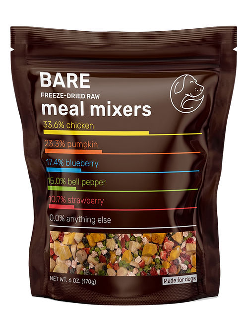 Bare Freeze Dried Raw Meal Mixers Chicken/Pumpkin