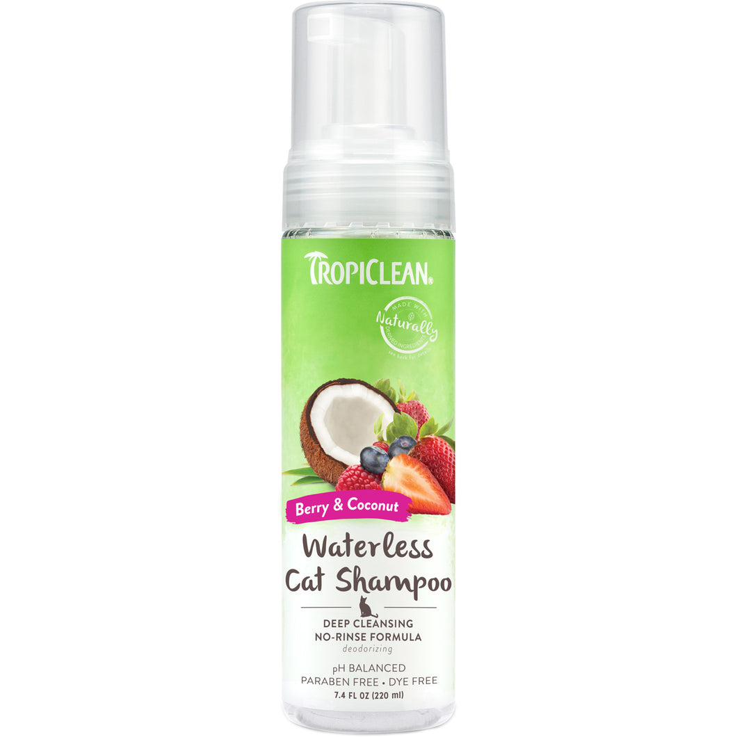Tropiclean Deep Cleansing Waterless Shampoo for Cats - Berry & Coconut