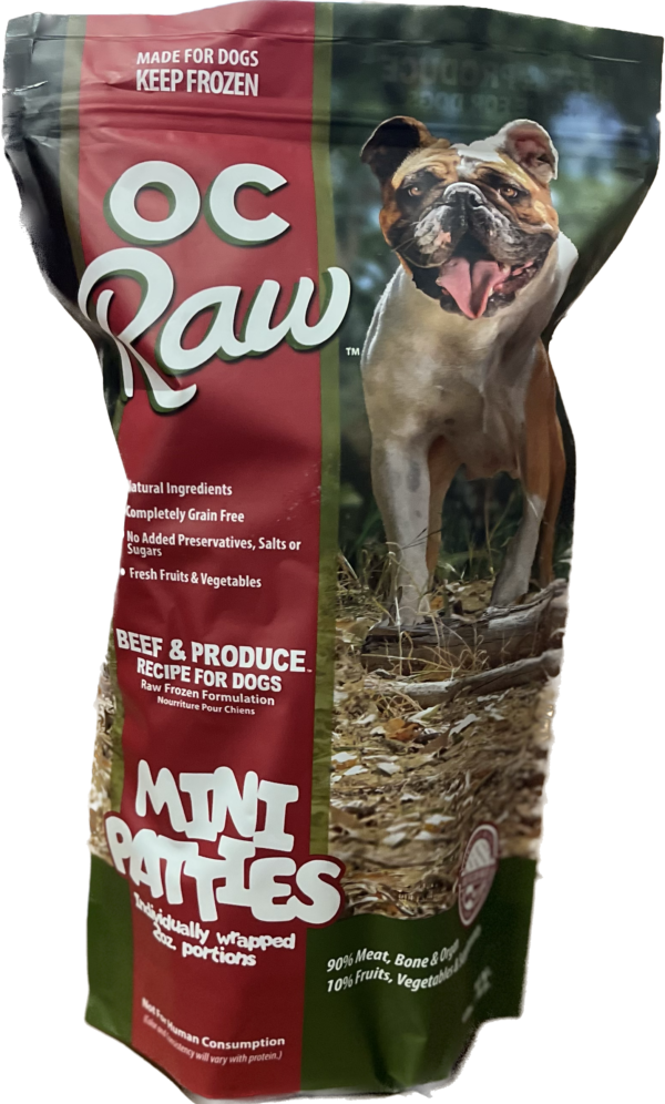 OC Raw Beef & Produce Raw Dog Food
