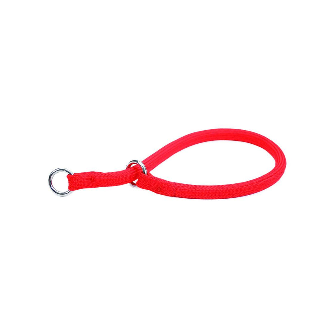 Coastal 3/8 Nylon Round Clear Training Collar Red