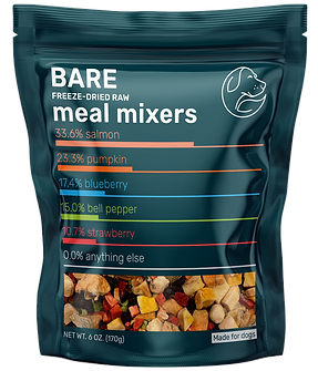 Bare Freeze Dried Raw Meal Mixers Salmon/Pumpkin