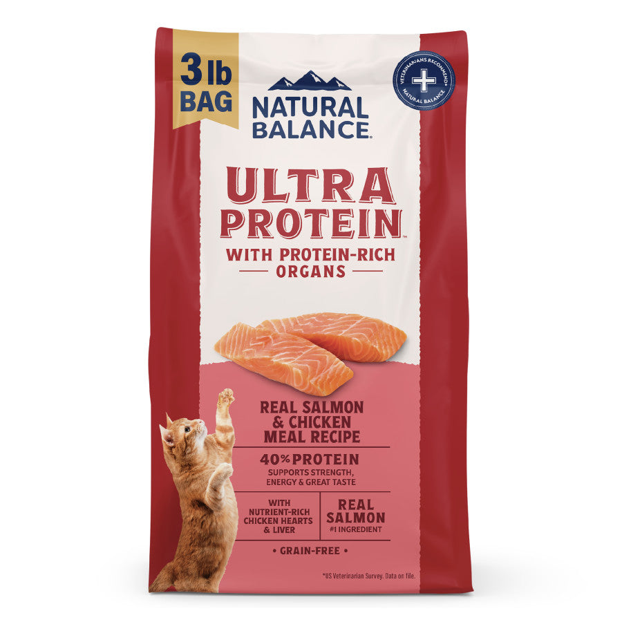 Natural Balance Pet Foods Ultra Protein Dry Cat Food Salmon & Chicken 3LB