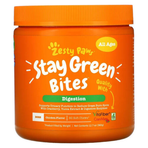 Zesty Paws Chicken Flavor Stay Green Bites for Dogs 90 Count
