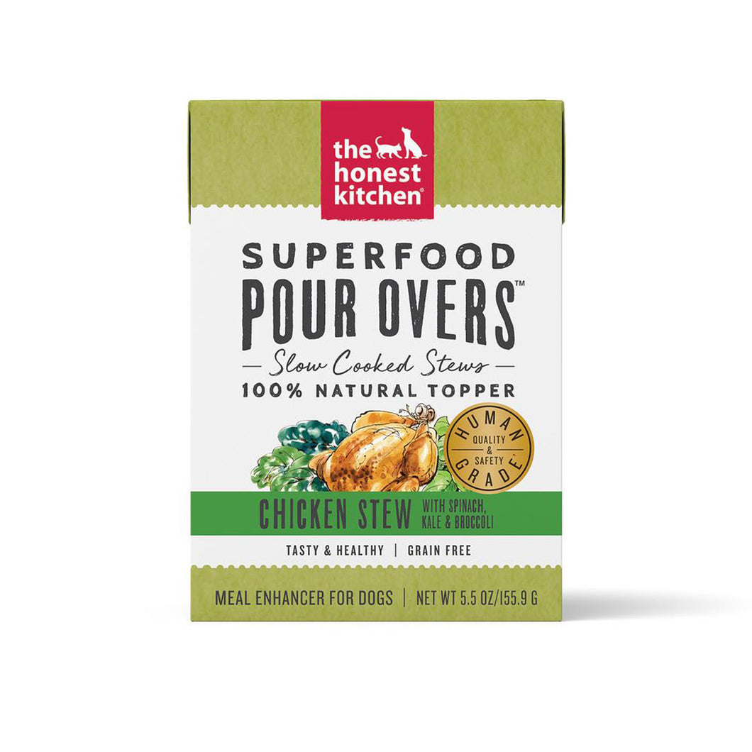 The Honest Kitchen Superfood POUR OVERS Chicken Stew with Veggies Wet Dog Food Topper