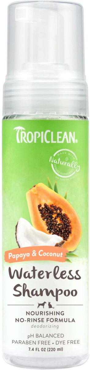 Tropiclean Papaya & Coconut WaterlessDog  Shampoo